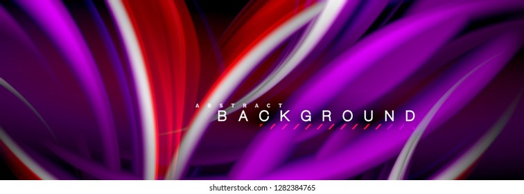 Blurred fluid colors background, abstract waves lines, mixing colours with light effects on light backdrop. Artistic illustration for presentation, app wallpaper, banner or posters
