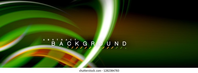 Fondo de color de fluido borroso, líneas de ondas abstractas, mezcla de colores con efectos de luz sobre el fondo de la luz. Ilustración artística para presentación, fondo de pantalla de aplicación, pancarta o carteles