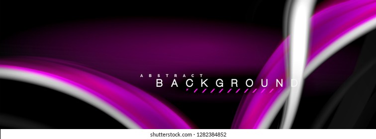 Blurred fluid colors background, abstract waves lines, mixing colours with light effects on light backdrop. Artistic illustration for presentation, app wallpaper, banner or posters