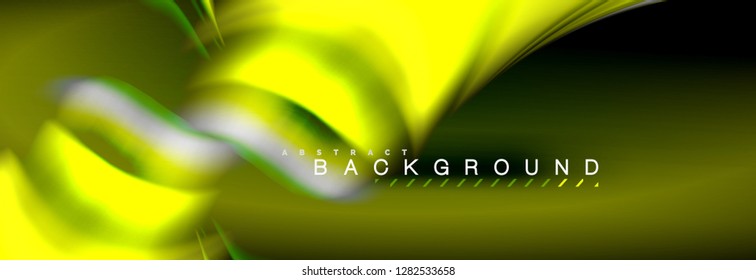 Blurred fluid colors background, abstract waves lines, mixing colours with light effects on light backdrop. Artistic illustration for presentation, app wallpaper, banner or posters