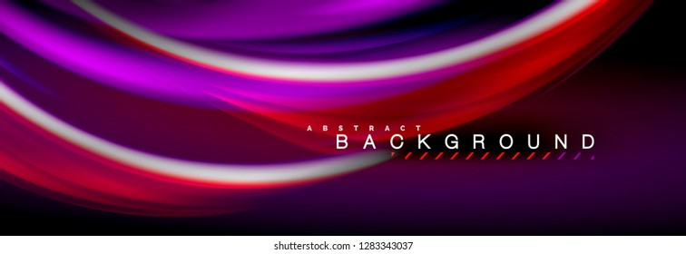 Blurred fluid colors background, abstract waves lines, mixing colours with light effects on light backdrop. Artistic illustration for presentation, app wallpaper, banner or posters