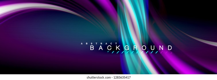 Fondo de color de fluido borroso, líneas de ondas abstractas, mezcla de colores con efectos de luz sobre el fondo de la luz. Ilustración artística para presentación, fondo de pantalla de aplicación, pancarta o carteles