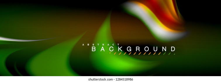 Fondo de color de fluido borroso, líneas de ondas abstractas, mezcla de colores con efectos de luz sobre el fondo de la luz. Ilustración artística para presentación, fondo de pantalla de aplicación, pancarta o carteles