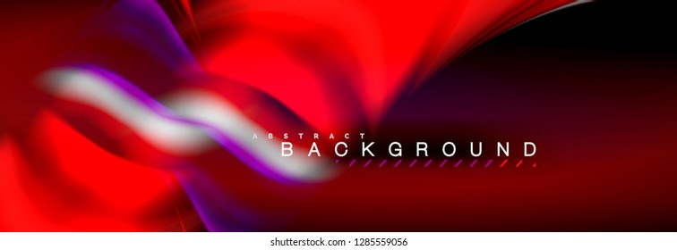 Blurred fluid colors background, abstract waves lines, mixing colours with light effects on light backdrop. Artistic illustration for presentation, app wallpaper, banner or posters