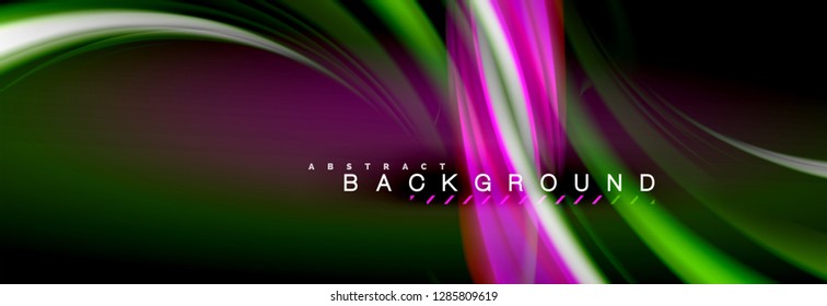 Blurred fluid colors background, abstract waves lines, mixing colours with light effects on light backdrop. Artistic illustration for presentation, app wallpaper, banner or posters