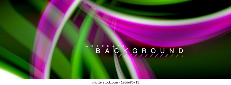 Fondo de color de fluido borroso, líneas de ondas abstractas, mezcla de colores con efectos de luz sobre el fondo de la luz. Ilustración artística para presentación, fondo de pantalla de aplicación, pancarta o carteles