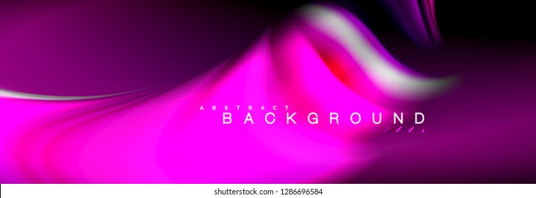 Blurred fluid colors background, abstract waves lines, mixing colours with light effects on light backdrop. Artistic illustration for presentation, app wallpaper, banner or posters