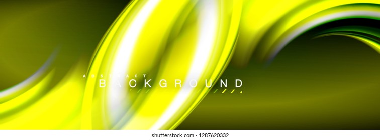 Blurred fluid colors background, abstract waves lines, mixing colours with light effects on light backdrop. Artistic illustration for presentation, app wallpaper, banner or posters