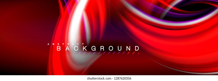 Fondo de color de fluido borroso, líneas de ondas abstractas, mezcla de colores con efectos de luz sobre el fondo de la luz. Ilustración artística para presentación, fondo de pantalla de aplicación, pancarta o carteles