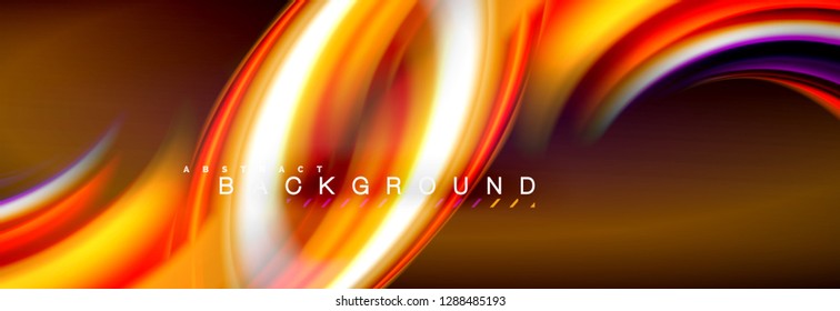 Blurred fluid colors background, abstract waves lines, mixing colours with light effects on light backdrop. Artistic illustration for presentation, app wallpaper, banner or posters