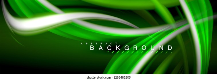 Fondo de color de fluido borroso, líneas de ondas abstractas, mezcla de colores con efectos de luz sobre el fondo de la luz. Ilustración artística para presentación, fondo de pantalla de aplicación, pancarta o carteles