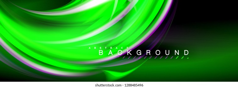 Blurred fluid colors background, abstract waves lines, mixing colours with light effects on light backdrop. Artistic illustration for presentation, app wallpaper, banner or posters