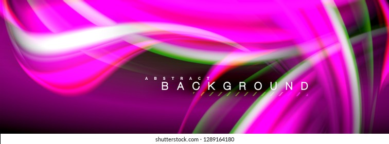 Blurred fluid colors background, abstract waves lines, mixing colours with light effects on light backdrop. Artistic illustration for presentation, app wallpaper, banner or posters