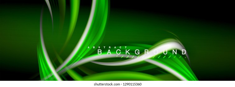 Fondo de color de fluido borroso, líneas de ondas abstractas, mezcla de colores con efectos de luz sobre el fondo de la luz. Ilustración artística para presentación, fondo de pantalla de aplicación, pancarta o carteles