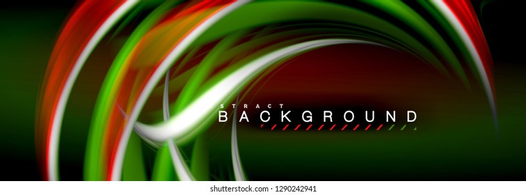 Blurred fluid colors background, abstract waves lines, mixing colours with light effects on light backdrop. Artistic illustration for presentation, app wallpaper, banner or posters