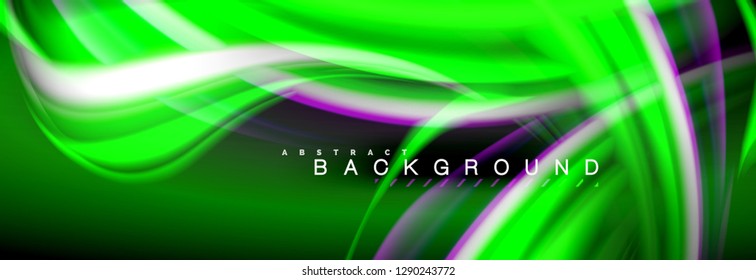 Blurred fluid colors background, abstract waves lines, mixing colours with light effects on light backdrop. Artistic illustration for presentation, app wallpaper, banner or posters