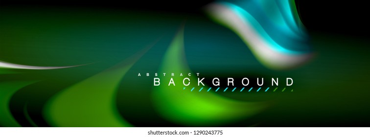 Fondo de color de fluido borroso, líneas de ondas abstractas, mezcla de colores con efectos de luz sobre el fondo de la luz. Ilustración artística para presentación, fondo de pantalla de aplicación, pancarta o carteles