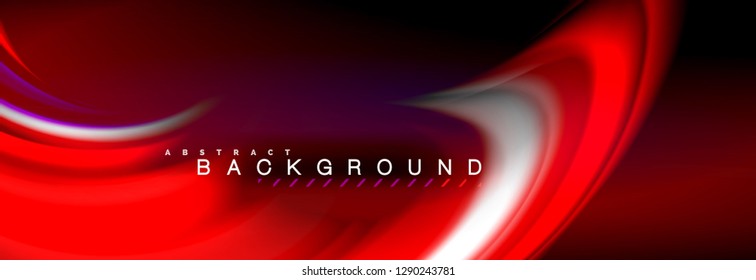 Fondo de color de fluido borroso, líneas de ondas abstractas, mezcla de colores con efectos de luz sobre el fondo de la luz. Ilustración artística para presentación, fondo de pantalla de aplicación, pancarta o carteles