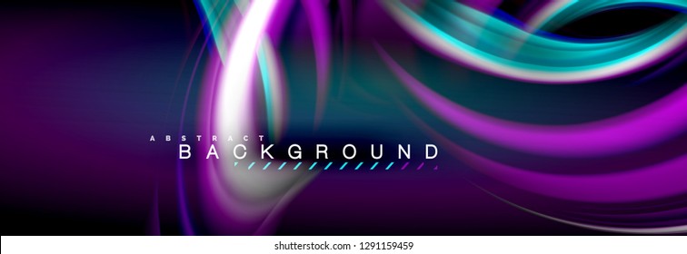 Blurred fluid colors background, abstract waves lines, mixing colours with light effects on light backdrop. Artistic illustration for presentation, app wallpaper, banner or posters