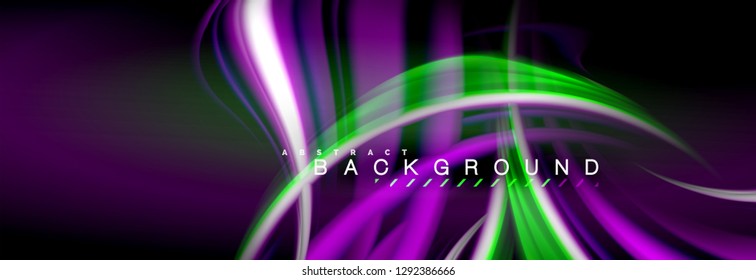 Fondo de color de fluido borroso, líneas de ondas abstractas, mezcla de colores con efectos de luz sobre el fondo de la luz. Ilustración artística para presentación, fondo de pantalla de aplicación, pancarta o carteles