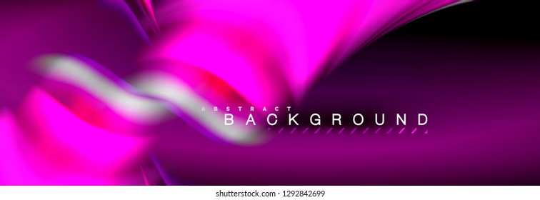 Fondo de color de fluido borroso, líneas de ondas abstractas, mezcla de colores con efectos de luz sobre el fondo de la luz. Ilustración artística para presentación, fondo de pantalla de aplicación, pancarta o carteles