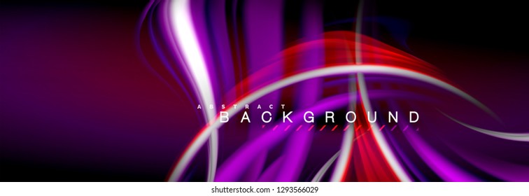 Fondo de color de fluido borroso, líneas de ondas abstractas, mezcla de colores con efectos de luz sobre el fondo de la luz. Ilustración artística para presentación, fondo de pantalla de aplicación, pancarta o carteles