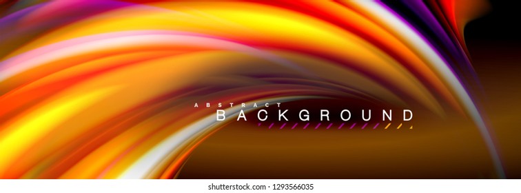 Blurred fluid colors background, abstract waves lines, mixing colours with light effects on light backdrop. Artistic illustration for presentation, app wallpaper, banner or posters