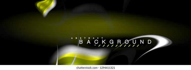 Blurred fluid colors background, abstract waves lines, mixing colours with light effects on light backdrop. Artistic illustration for presentation, app wallpaper, banner or posters