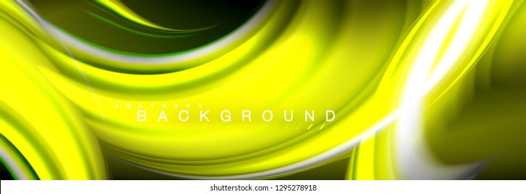 Blurred fluid colors background, abstract waves lines, mixing colours with light effects on light backdrop. Artistic illustration for presentation, app wallpaper, banner or posters