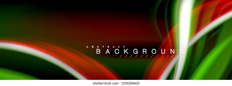 Blurred fluid colors background, abstract waves lines, mixing colours with light effects on light backdrop. Artistic illustration for presentation, app wallpaper, banner or posters