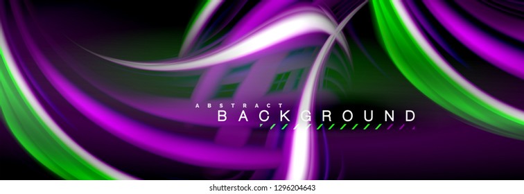 Blurred fluid colors background, abstract waves lines, mixing colours with light effects on light backdrop. Artistic illustration for presentation, app wallpaper, banner or posters