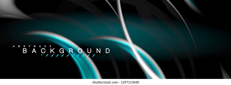 Blurred fluid colors background, abstract waves lines, mixing colours with light effects on light backdrop. Artistic illustration for presentation, app wallpaper, banner or posters