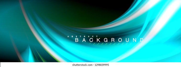Unscharfer Hintergrund, abstrakte Wellen Linien, Vermischen von Farben mit Lichteffekten auf hellem Hintergrund. Künstliche Illustration für Präsentationen, App-Bildschirmhintergründe, Banner oder Poster