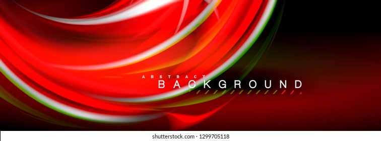 Blurred fluid colors background, abstract waves lines, mixing colours with light effects on light backdrop. Artistic illustration for presentation, app wallpaper, banner or posters