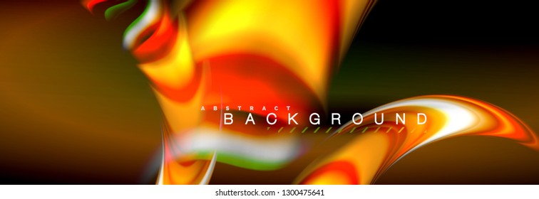 Blurred fluid colors background, abstract waves lines, mixing colours with light effects on light backdrop. Artistic illustration for presentation, app wallpaper, banner or posters