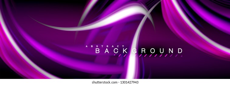 Blurred fluid colors background, abstract waves lines, mixing colours with light effects on light backdrop. Artistic illustration for presentation, app wallpaper, banner or posters