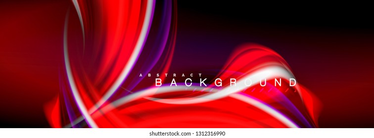 Fundo de cores fluidas borradas, linhas de ondas abstratas, mistura de cores com efeitos de luz em fundo de luz. Ilustração artística para apresentação, papel de parede do aplicativo, banner ou cartazes