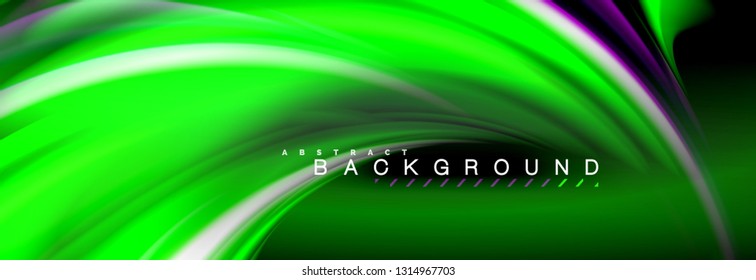 Fondo de color de fluido borroso, líneas de ondas abstractas, mezcla de colores con efectos de luz sobre el fondo de la luz. Ilustración artística para presentación, fondo de pantalla de aplicación, pancarta o carteles
