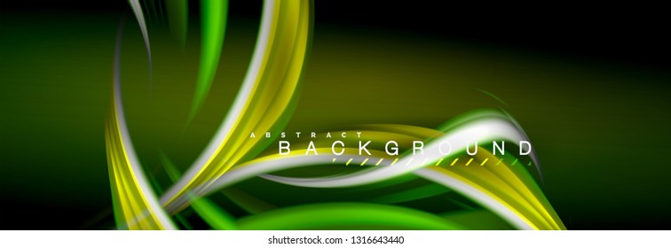 Blurred fluid colors background, abstract waves lines, mixing colours with light effects on light backdrop. Artistic illustration for presentation, app wallpaper, banner or posters