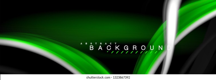 Blurred fluid colors background, abstract waves lines, mixing colours with light effects on light backdrop. Artistic illustration for presentation, app wallpaper, banner or posters