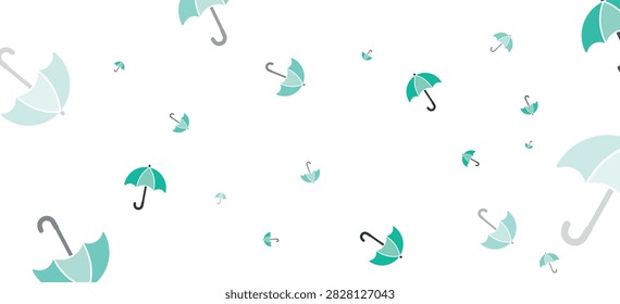 Blurred flying umbrella symbols with dynamic motion effect.