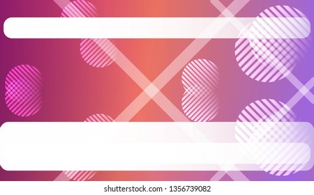 Blurred Geometric Background, Smooth Gradient Texture Color with Line, Circle. For Greeting Card, Brochure, Banner Calendar. Vector Illustration