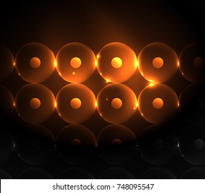 Blurred glowing circles, digital abstract background. Vector hi-tech futuristic template