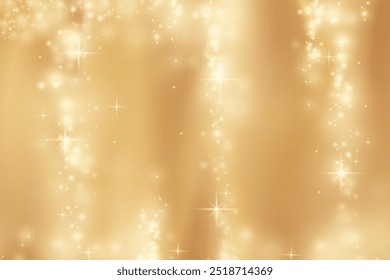Fondo de oro borroso con efecto bokeh y colores cálidos vibrantes con brillo y efectos de luces blancas