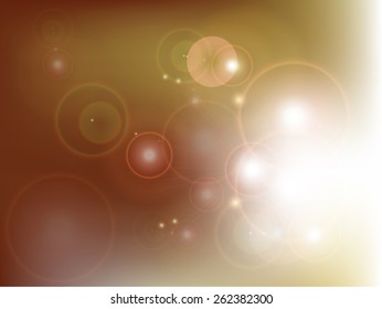 blurred gold vector background with sparkles