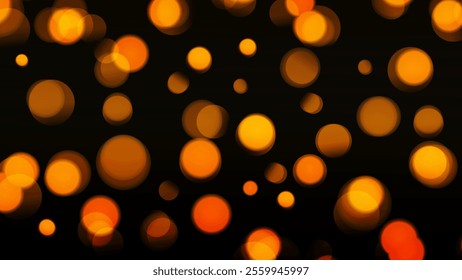 Blurred golden bokeh background with sparkling lights, blurry glitter effect. abstract background vector