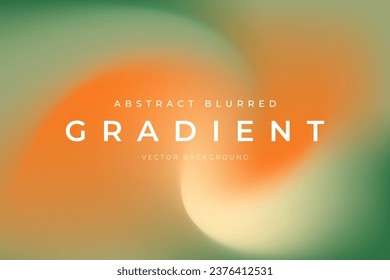 Blurred gradient abstract background green orange