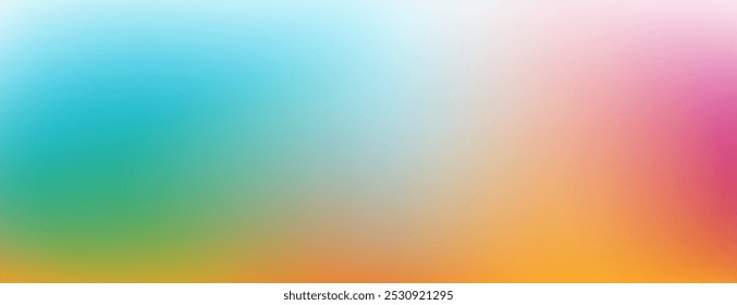 A blurred, gradient background featuring a spectrum of colors from light blue to pink, with shades of green, yellow, and orange in between.