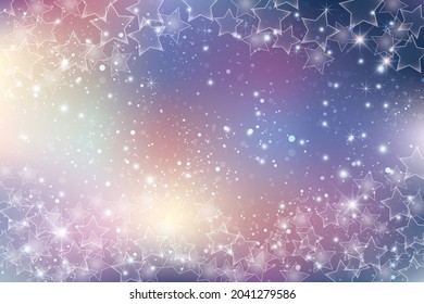 Fondo de gradiente borroso con estrellas dispersas