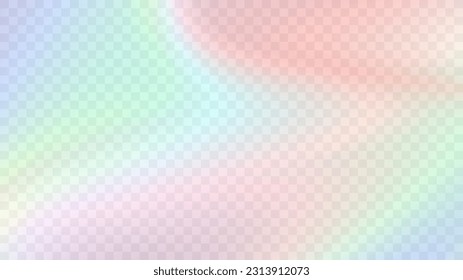 Blurred gradient background. Y2K aesthetic. Rainbow light prism effect. Hologram reflection. Poster template for social media posts, digital marketing, sales promotion.